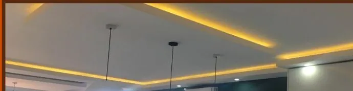 Sanca de gesso com iluminação indireta